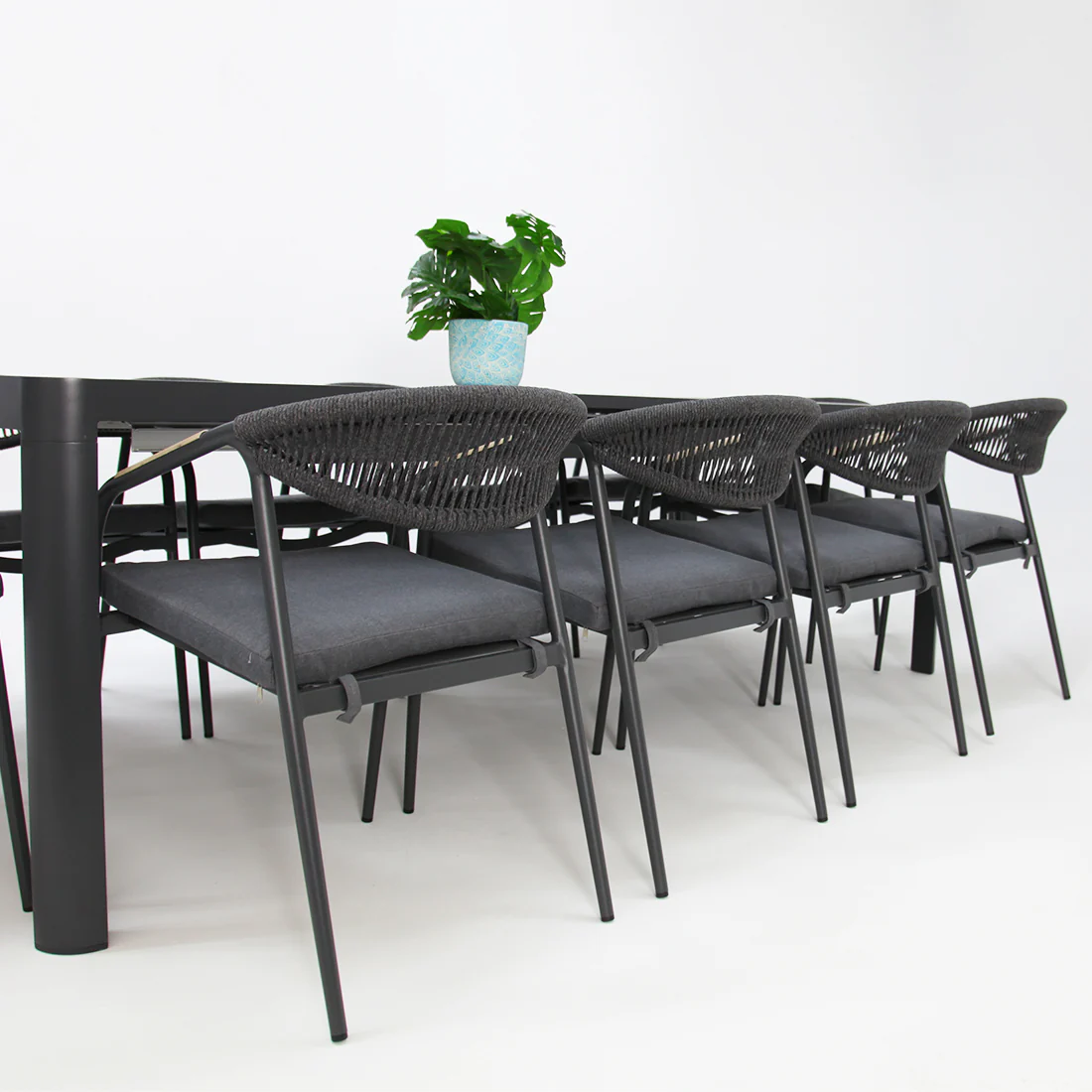 Octavia 11pc Extendable Dining Setting - Grey - Image 5