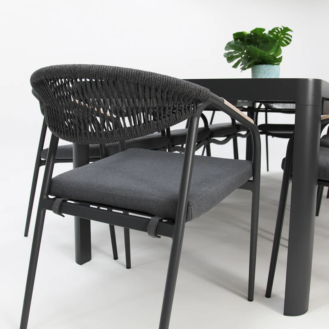 Octavia 11pc Extendable Dining Setting - Grey - Image 7
