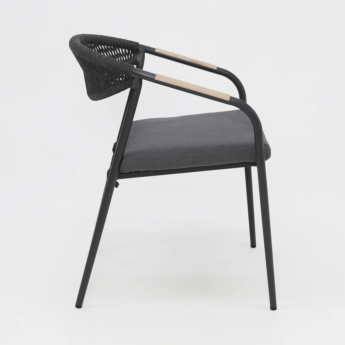 Octavia Aluminium Stacking Chair - Grey - Image 2