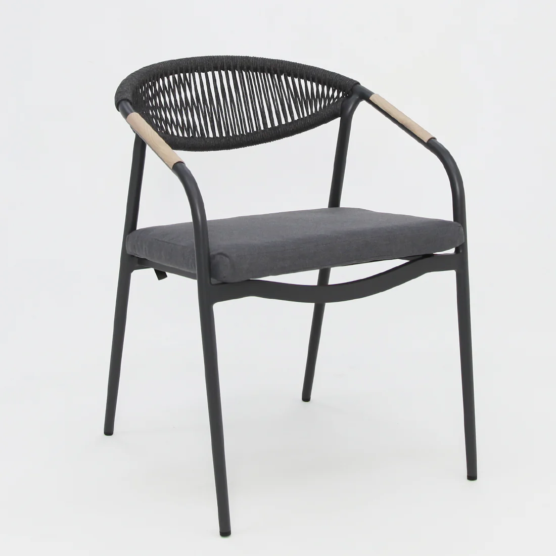 Octavia Aluminium Stacking Chair - Grey - Image 4