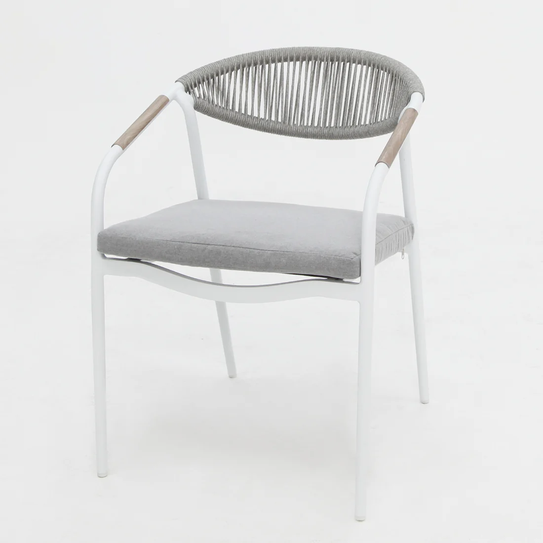 Octavia Aluminium Stacking Chair - White - Image 3
