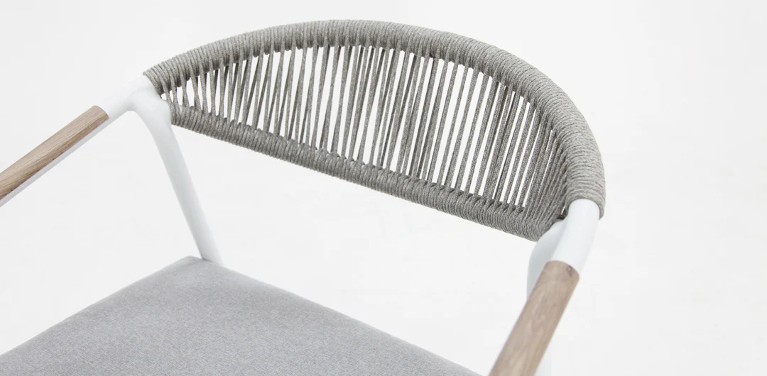 Octavia Aluminium Stacking Chair - White - Image 4