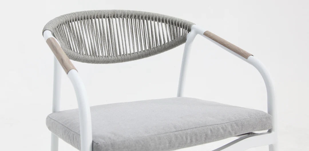 Octavia Aluminium Stacking Chair - White - Image 6