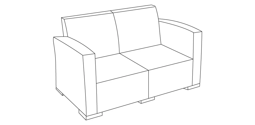 Odie Home Premium 2-seater Lounge Cover - Black - Image 9