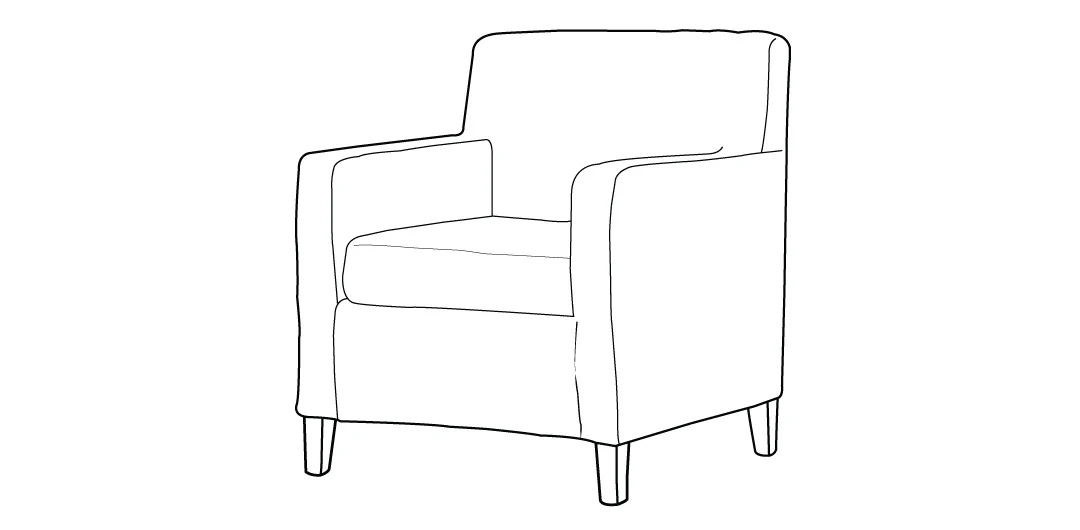 Odie Home Premium Armchair Lounge Cover - Black - Image 10