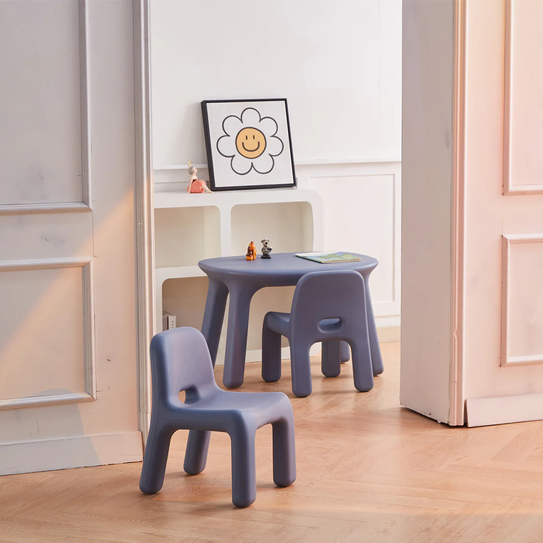 Odie Kids 3pc Table and Chair Set - Blue - Image 3