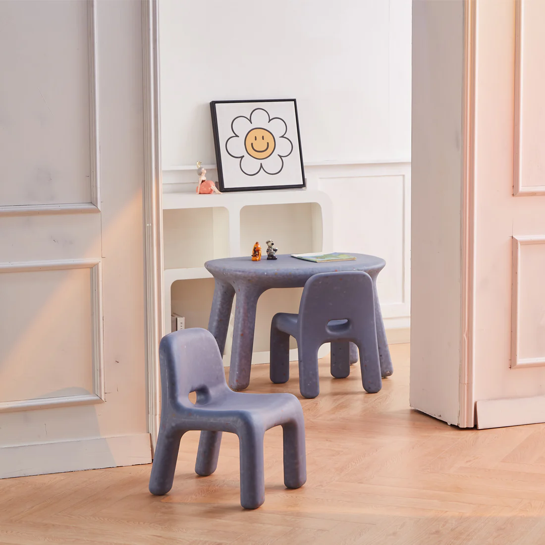 Odie Kids 3pc Table and Chair Set - Blue Sprinkle - Image 3