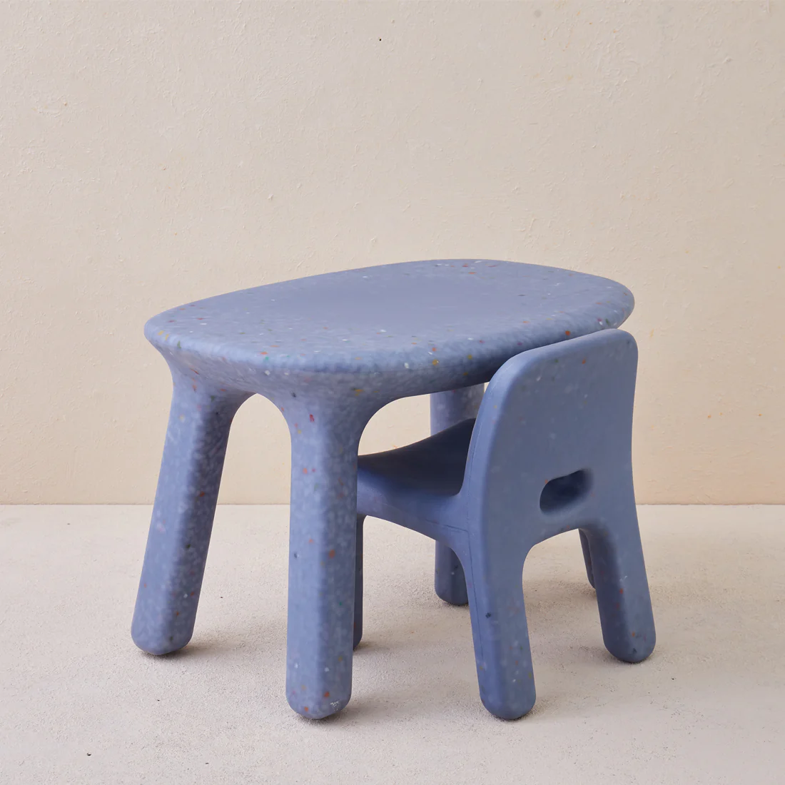Odie Kids 3pc Table and Chair Set - Blue Sprinkle - Image 4