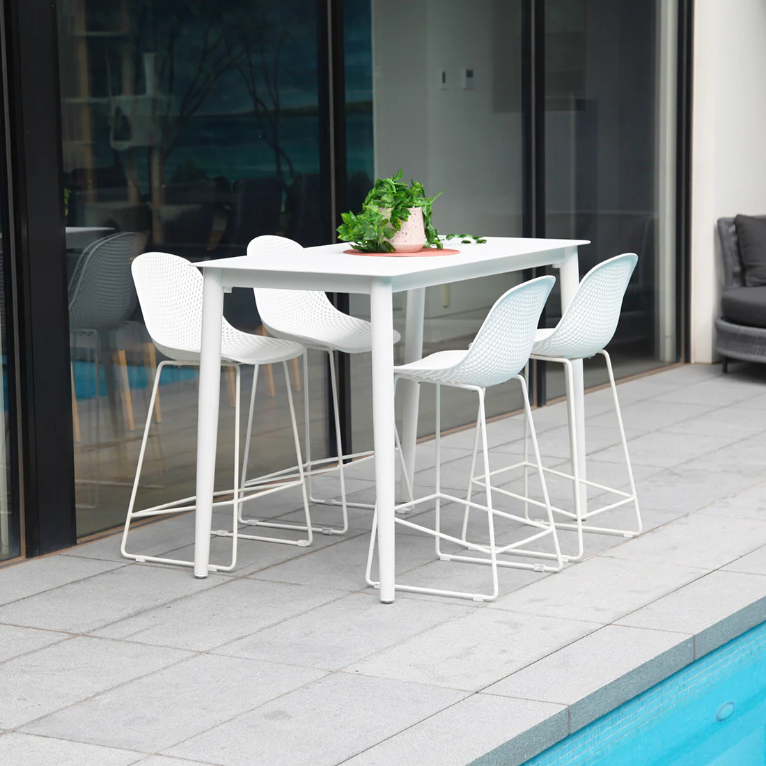 Palma 5pc Bar Setting - White - Image 2