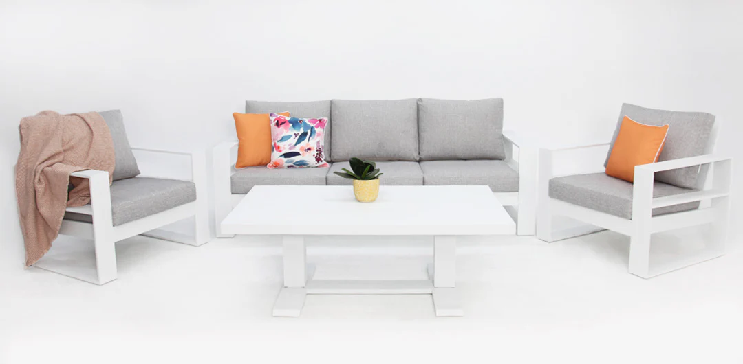 Hayman 311 Lounge Setting with Holste Adjustable Table - White - Image 20