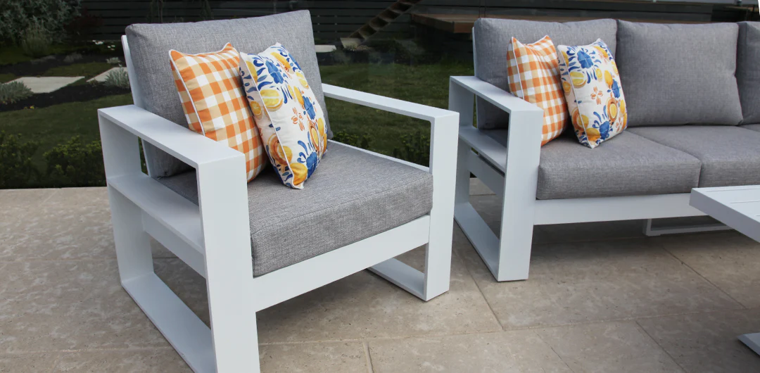 Hayman 311 Lounge Setting with Holste Adjustable Table - White - Image 5