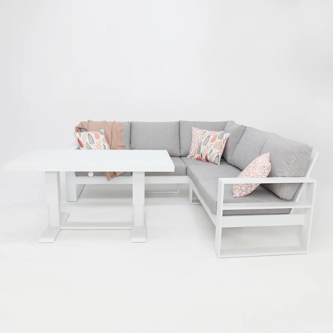 Hayman Holste Corner Lounge Setting without Footstools - White - Image 3