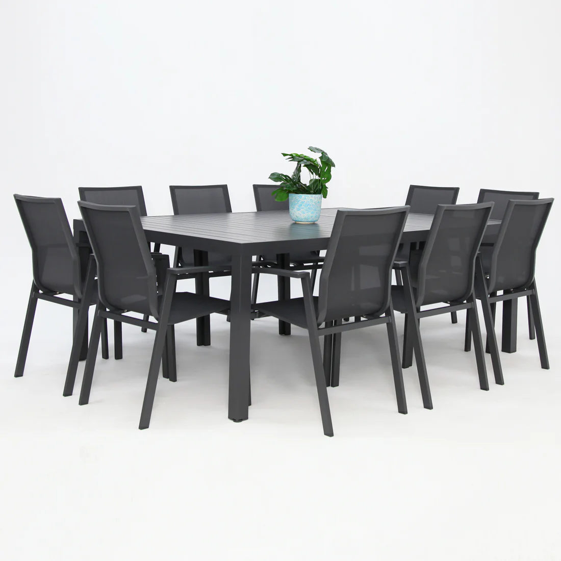 Queensville 11pc Deluxe Dining Setting - Gunmetal - Image 4