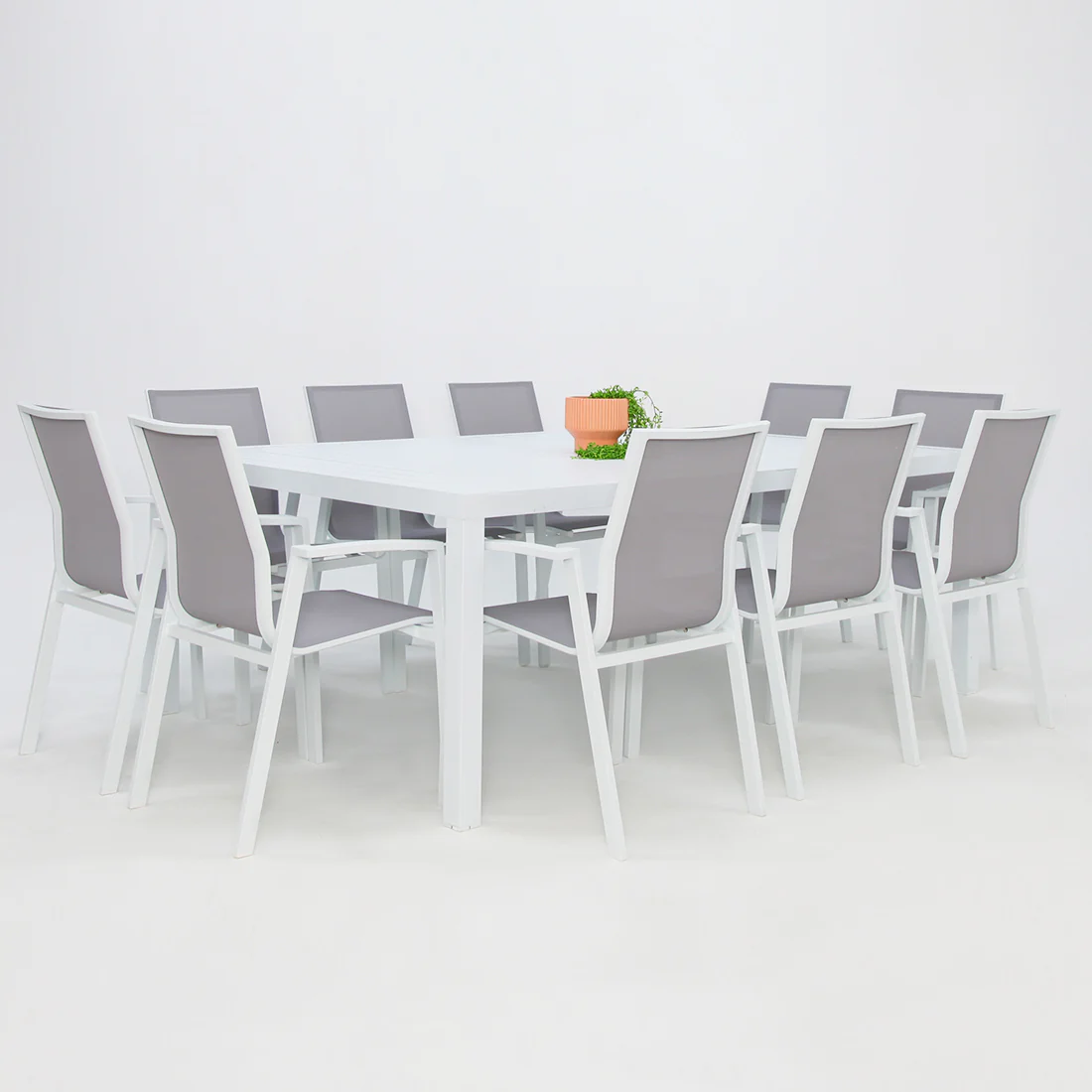 Queensville 11pc Deluxe Dining Setting - White - Image 6