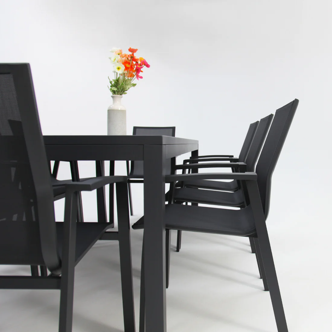 Queensville 9pc Deluxe Dining Setting - Gunmetal - Image 2