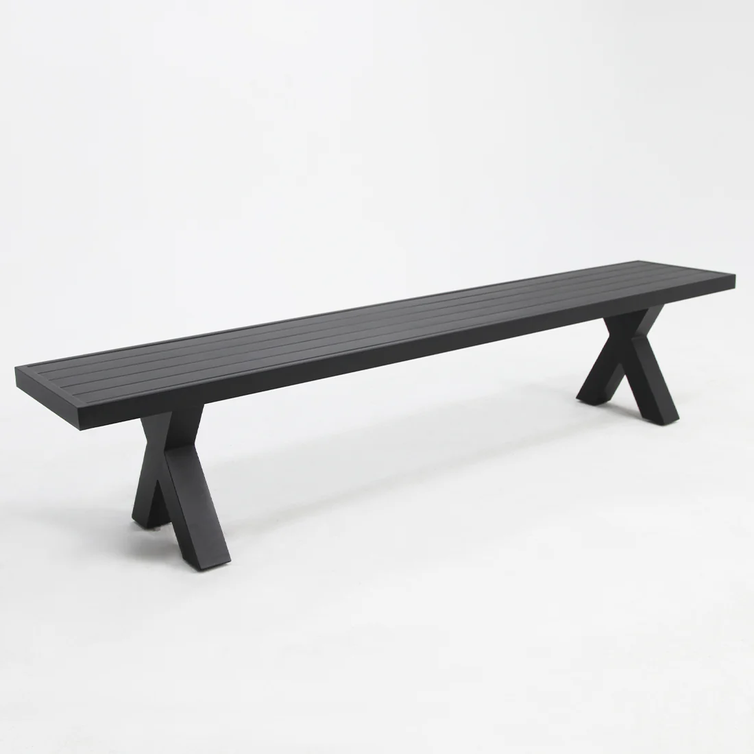 Ravenne Albenga 7pc Dining and Bench Setting - Black - Image 9