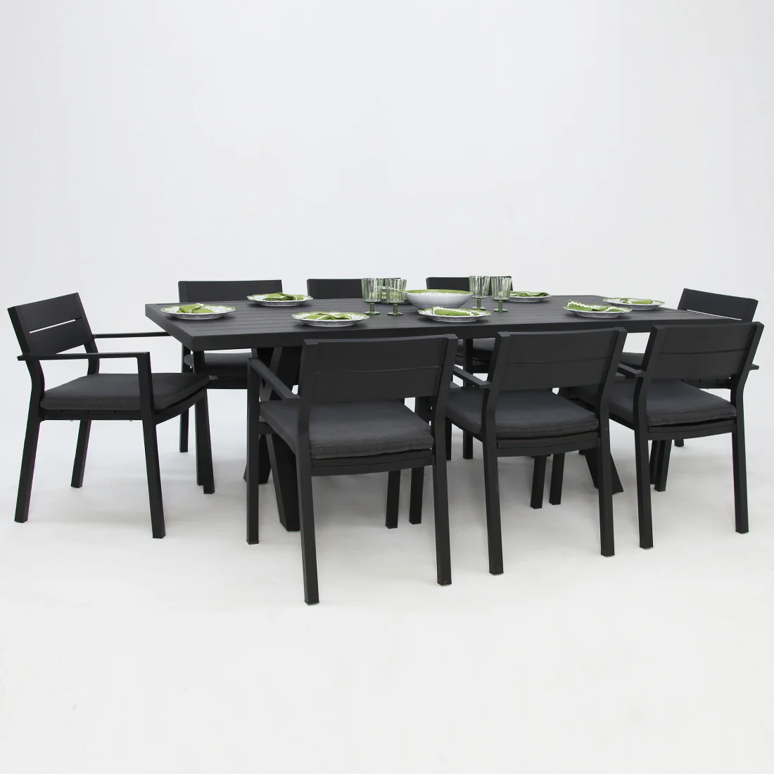 Ravenne Dallas 9pc Dining Setting - Black - Image 5