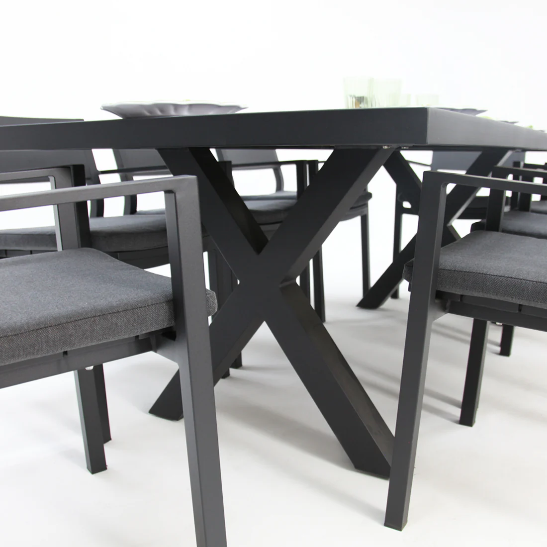 Ravenne Dallas 9pc Dining Setting - Black - Image 6
