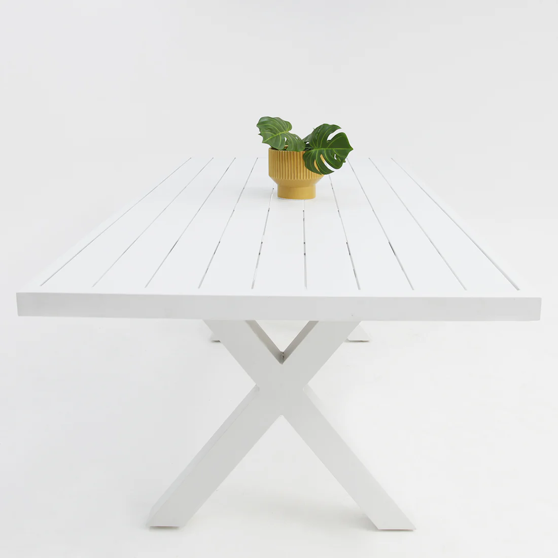 Ravenne Fantail 9pc Dining Setting - White - Image 2