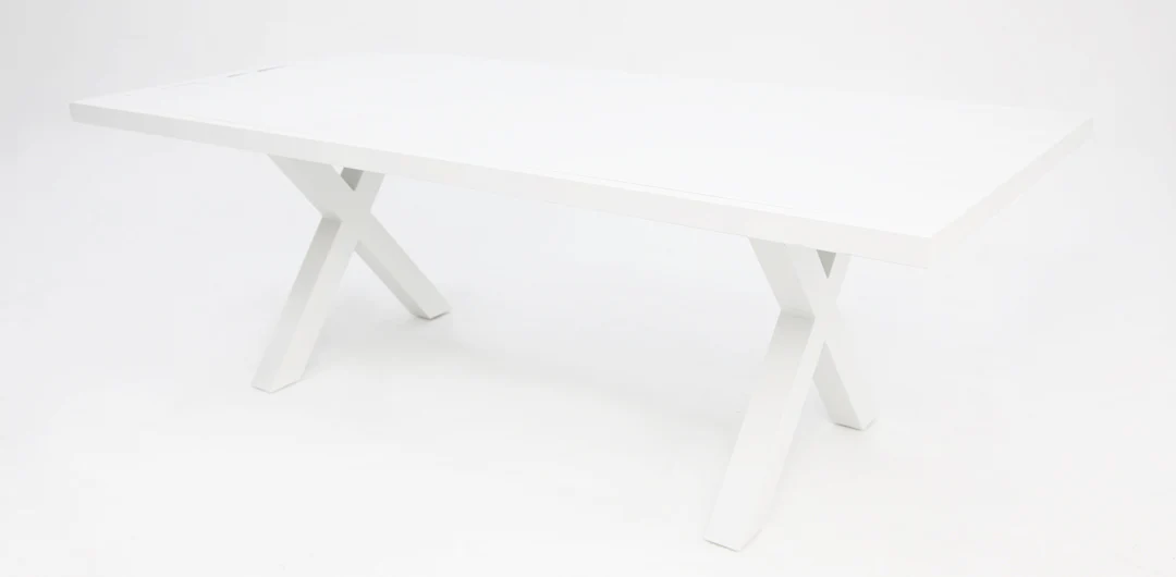 Ravenne Fantail 9pc Dining Setting - White - Image 5