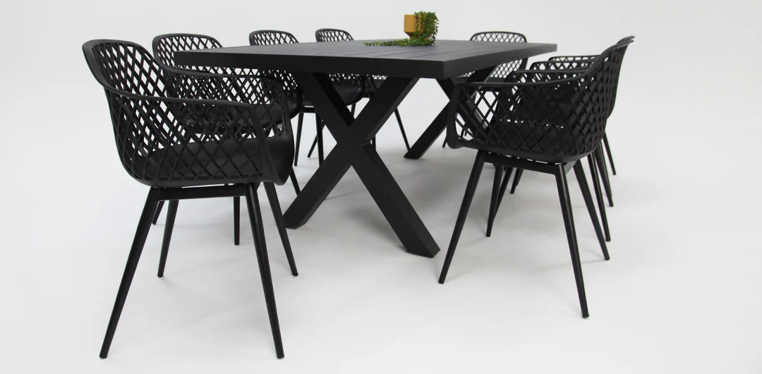 Ravenne Java 9pc Dining Setting - Black - Image 3