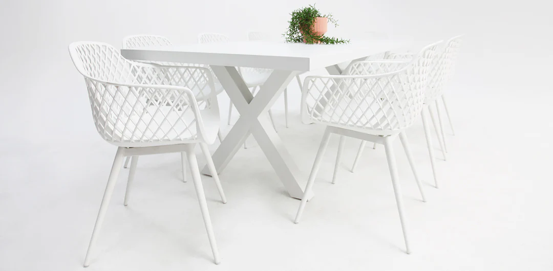 Ravenne Java 9pc Dining Setting - White - Image 3