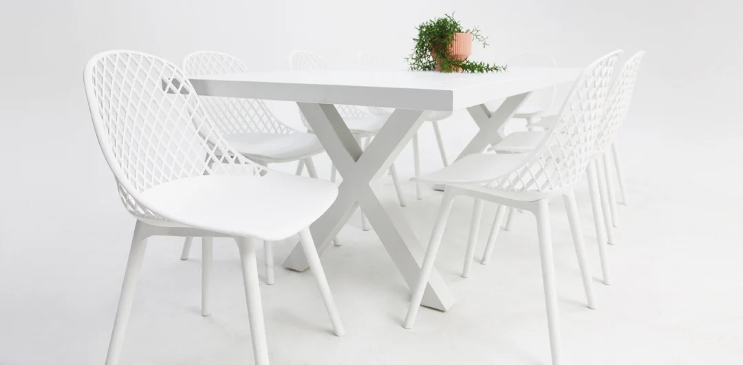 Ravenne Persia 9pc Dining Setting - White - Image 3