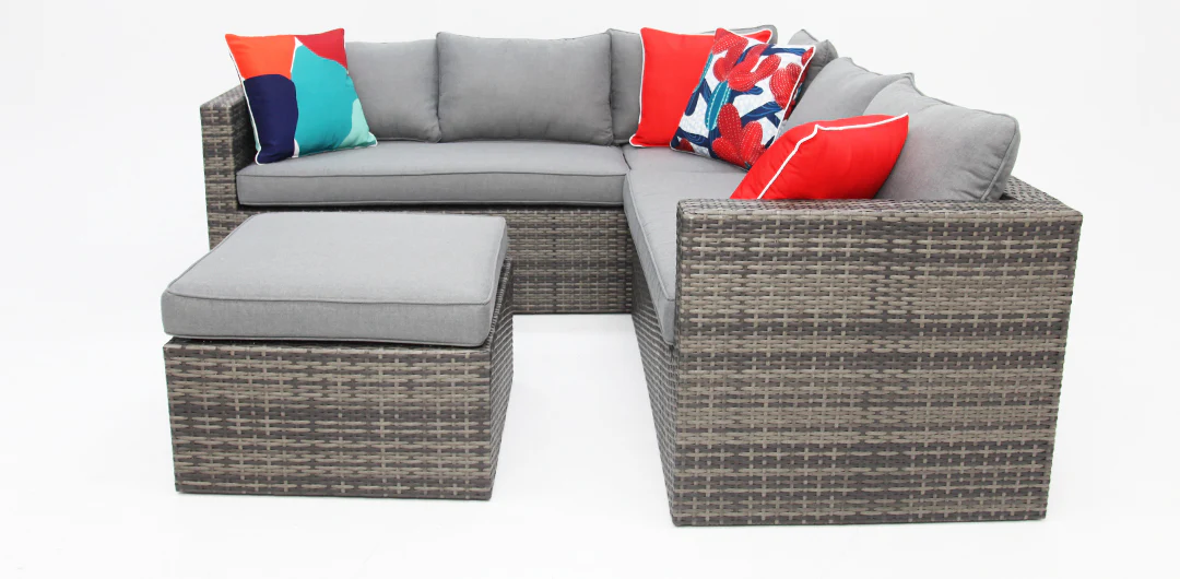Remi Corner Sofa Set - Grey - Image 9