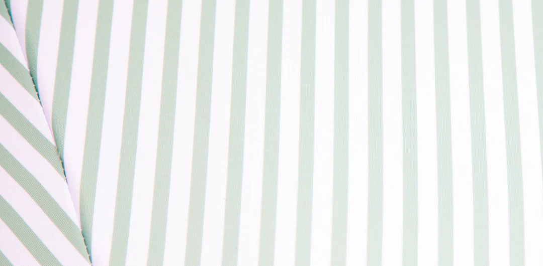 Sage Green and White Stripe Beach Umbrella - Image 5