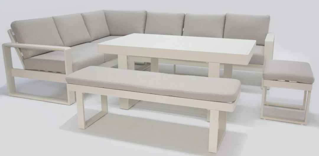 Sallsey Corner Lounge Setting - Cream - Image 5
