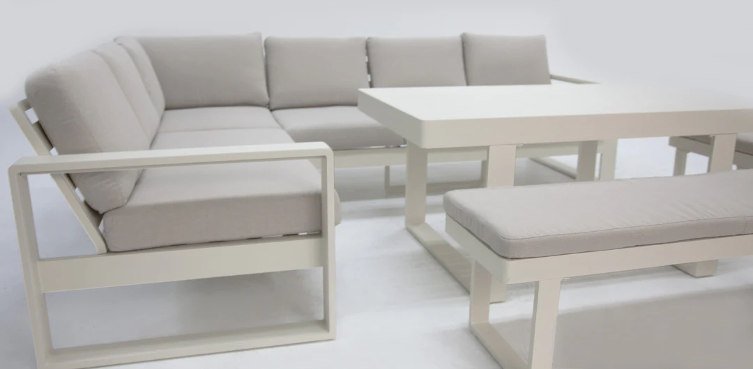 Sallsey Corner Lounge Setting - Cream - Image 7