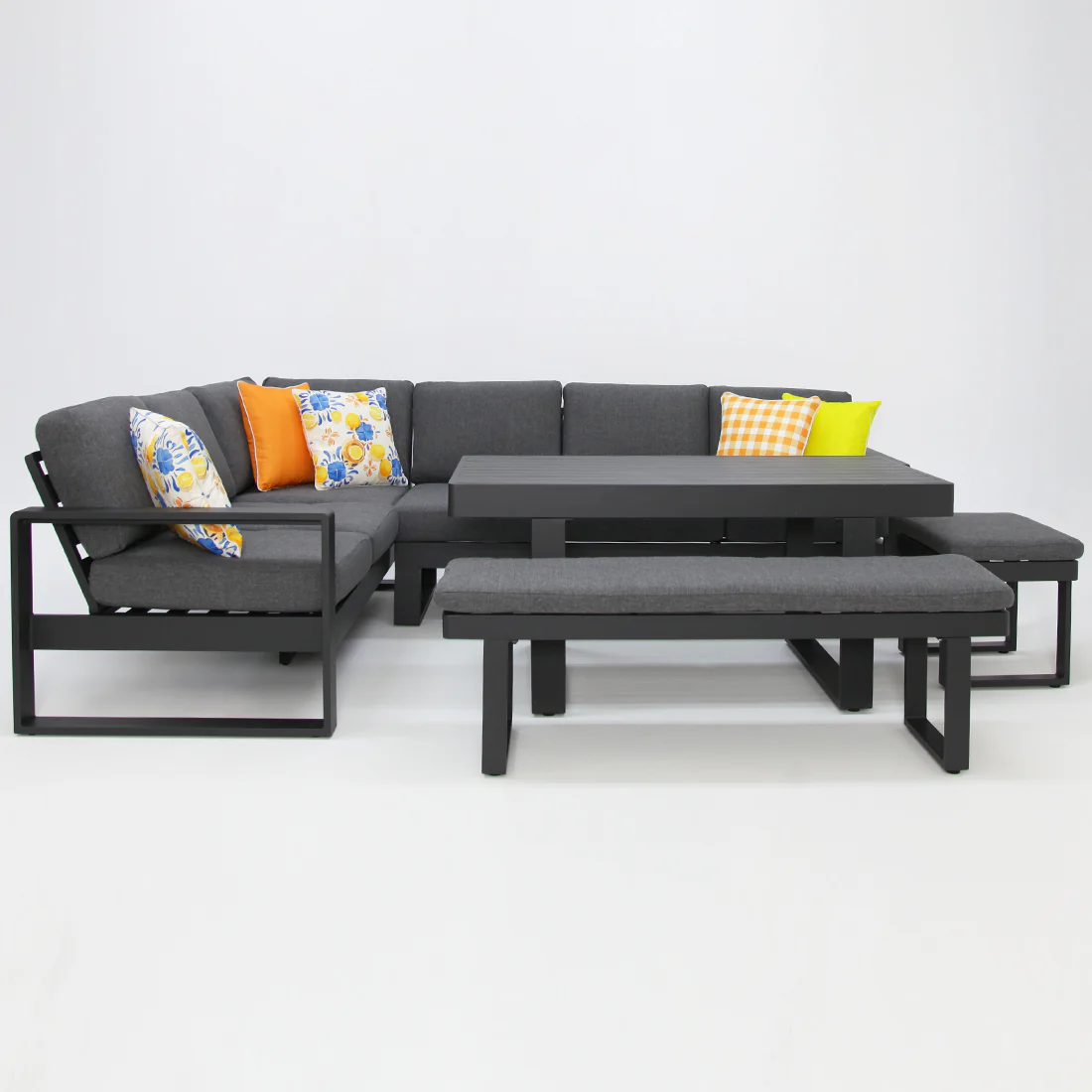 Sallsey Corner Lounge Setting - Storm - Image 10