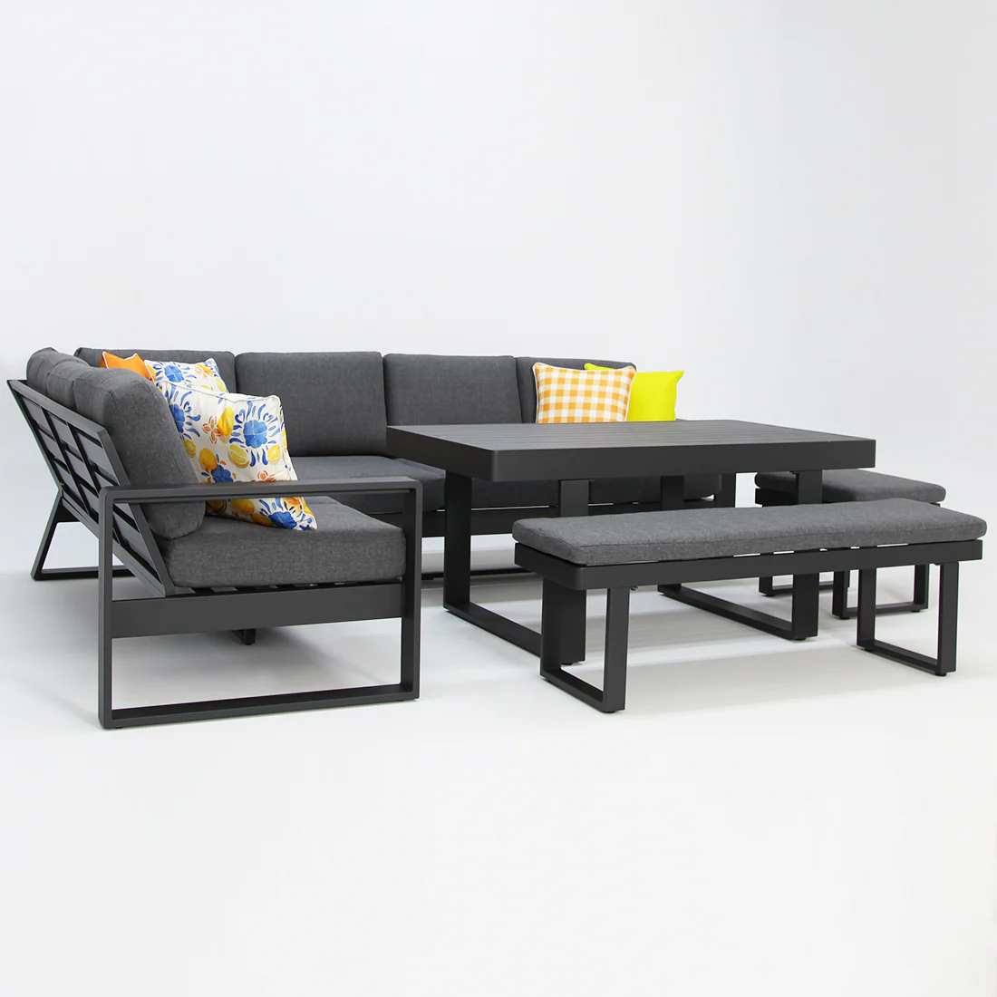 Sallsey Corner Lounge Setting - Storm - Image 6