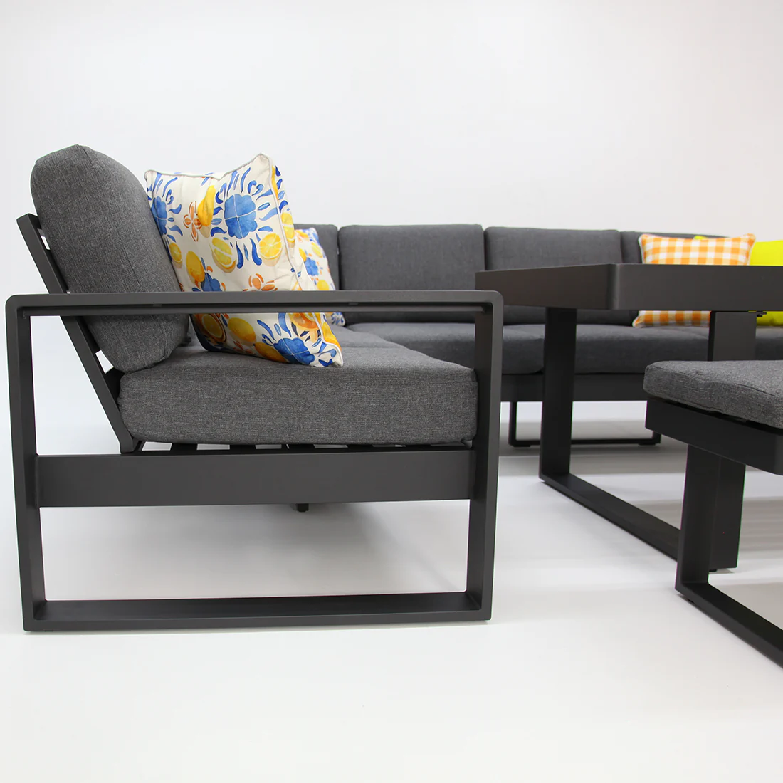 Sallsey Corner Lounge Setting - Storm - Image 7