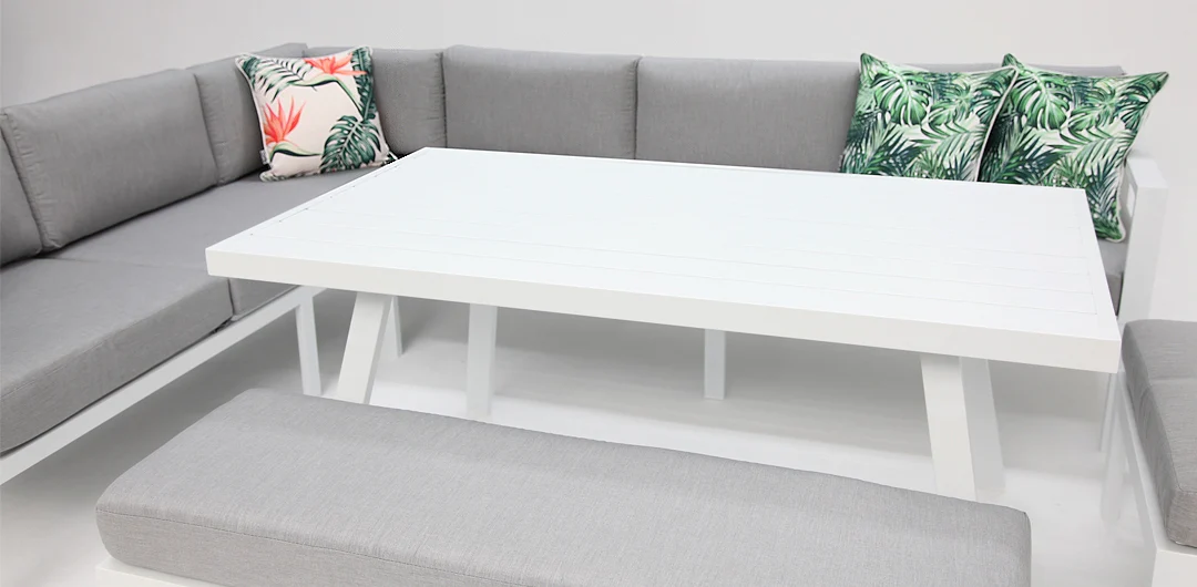 San Antonio Corner Lounge Setting - White - Image 3