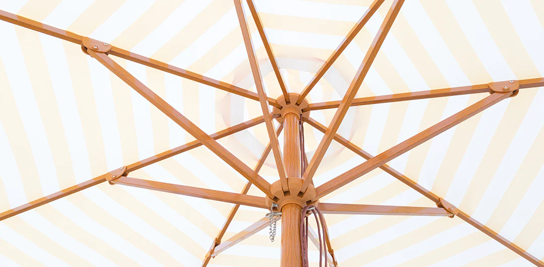 Billy Fresh 3m Timber-Look Aluminium San Remo Umbrella - Yellow - Image 3