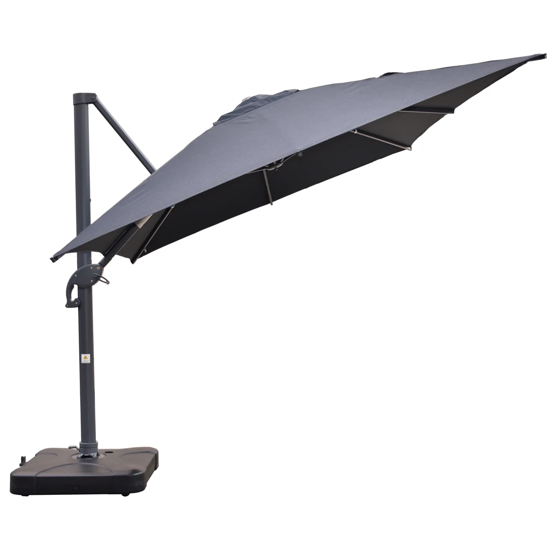 Santa Fe 3x4m Cantilever Umbrella with Water Base - Dark Grey - Image 3