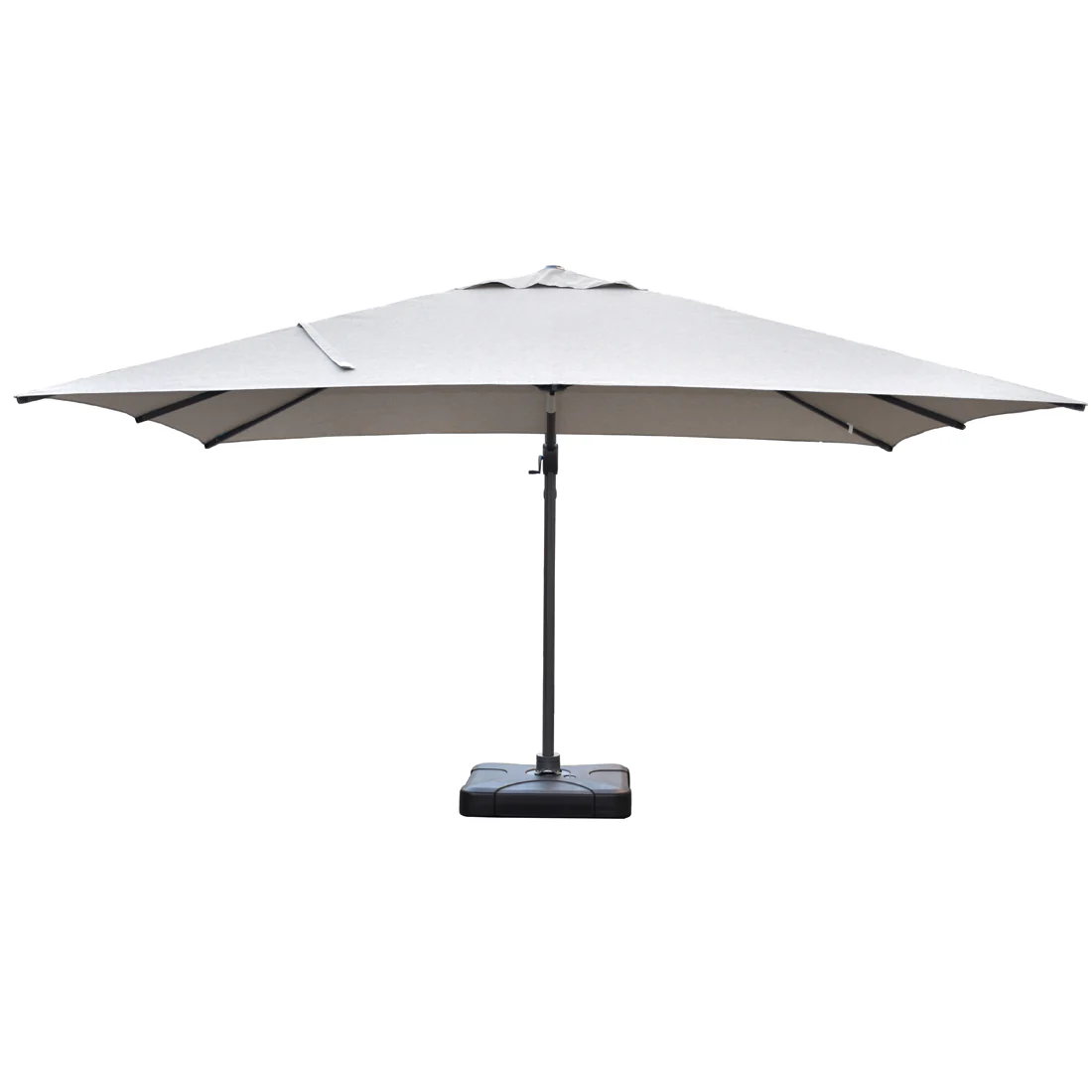 Santa Fe 3x4m Cantilever Umbrella with Water Base - Light Grey - Image 5