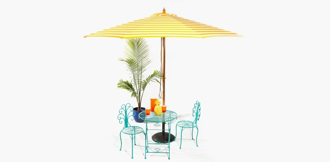 Billy Fresh 3m Bamboo Sunny Marbella Umbrella - Yellow - Image 8
