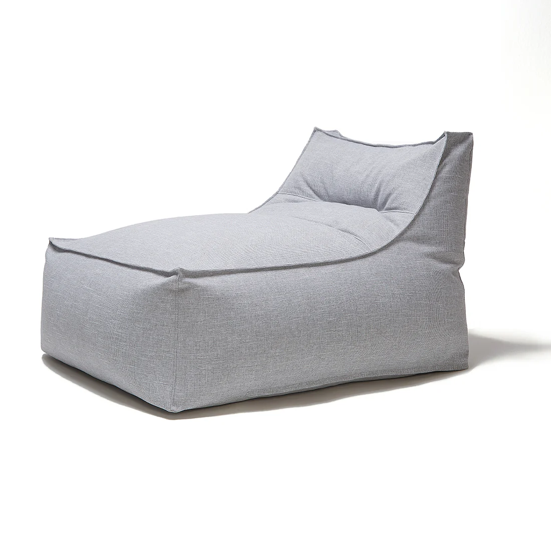 Superior Lounger and Square Pouf Light Grey - Image 5