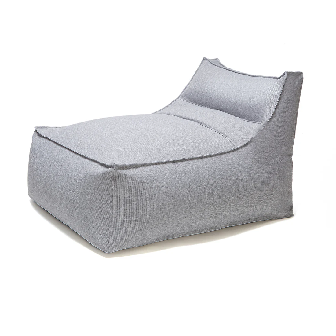 Superior Lounger and Square Pouf Light Grey - Image 6