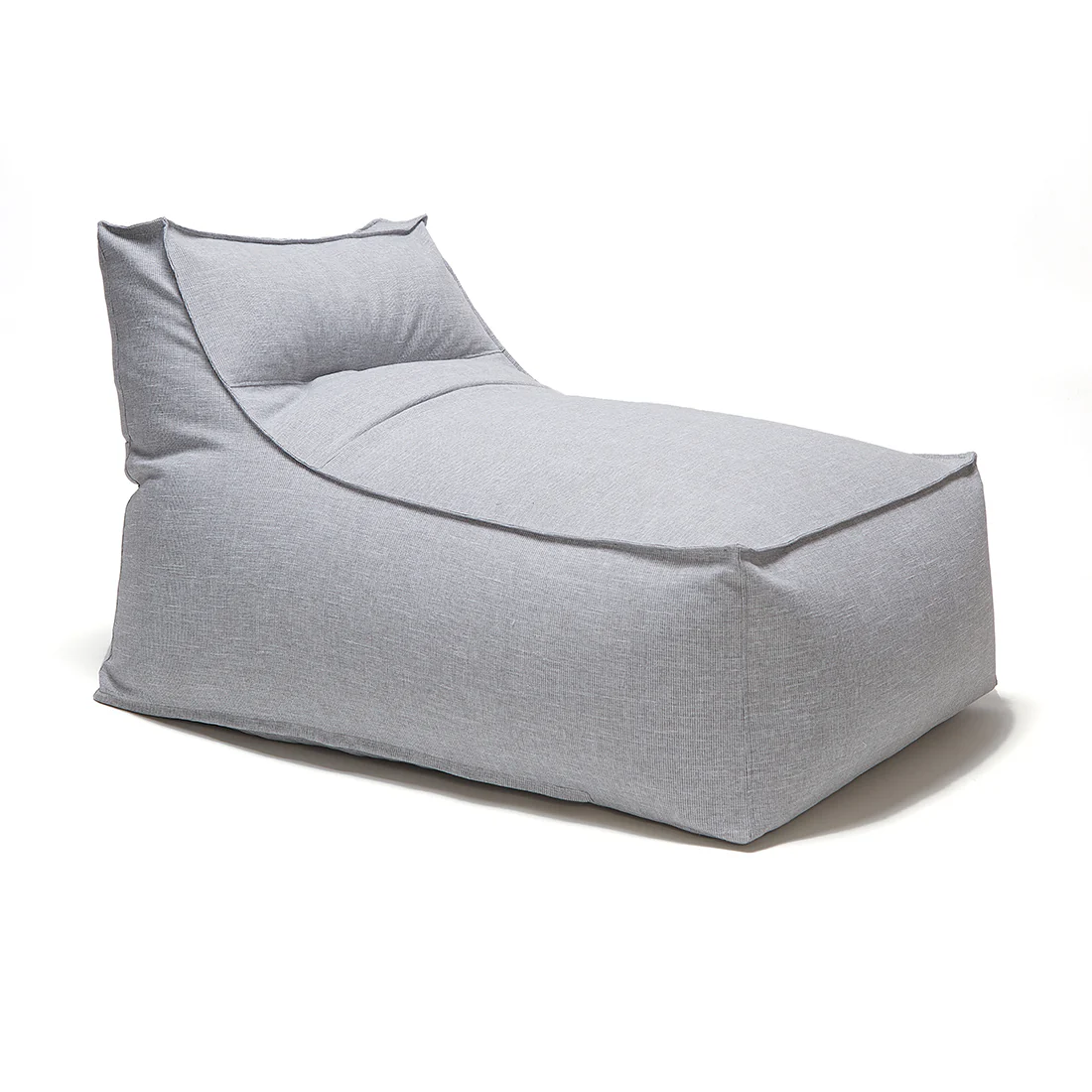 Superior Lounger and Square Pouf Light Grey - Image 8