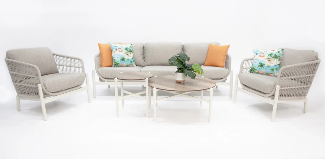 Tallulah 5pc Lounge Setting - Cream - Image 15