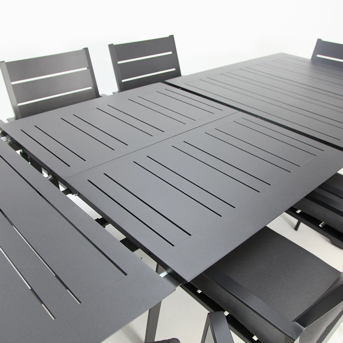 Tyler 11pc Extension Dining Setting - Anthracite - Image 12