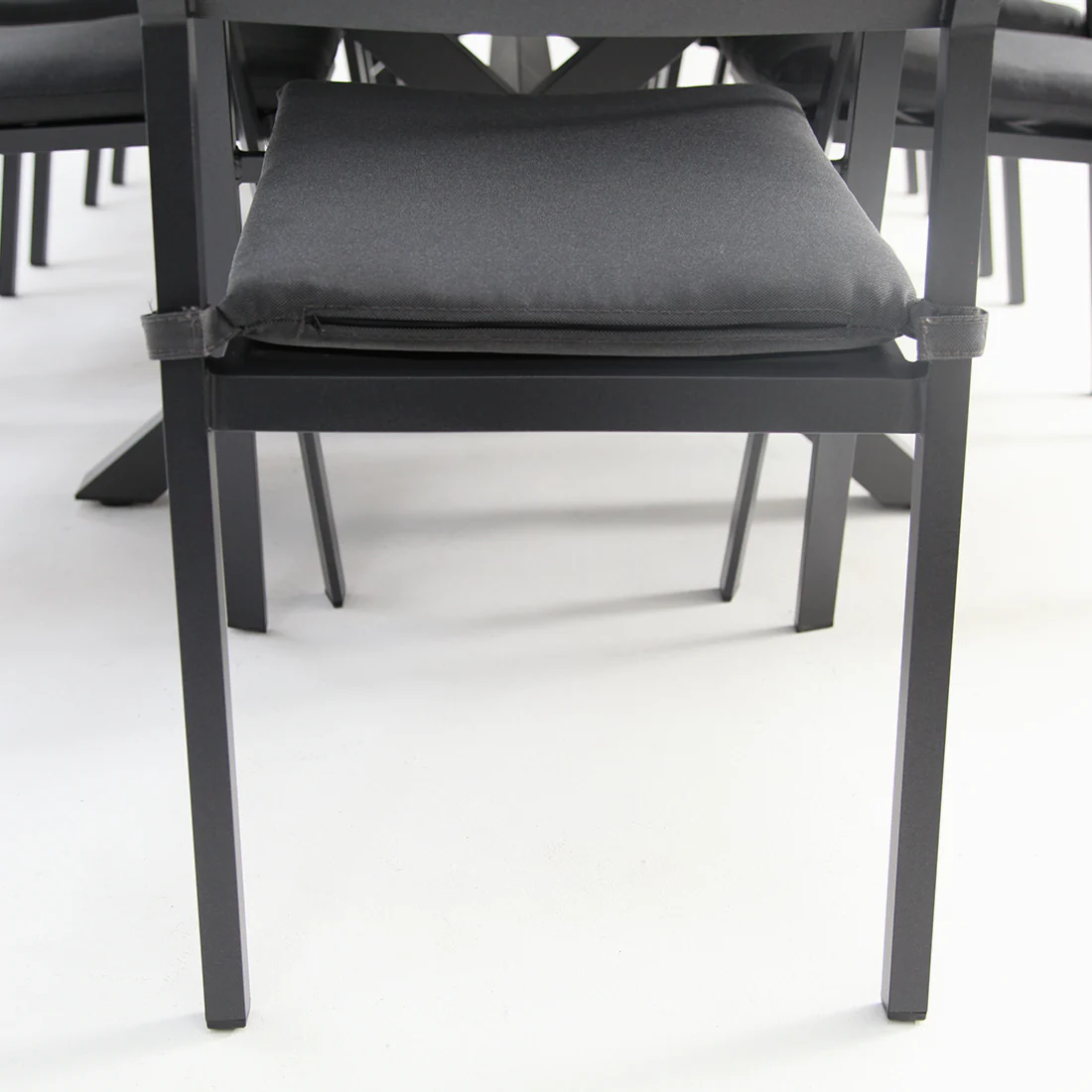 Tyler 11pc Extension Dining Setting - Anthracite - Image 6