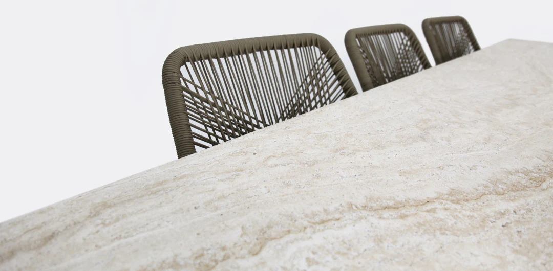 Veltis Albenga 9pc Travertine Dining Setting - Image 29