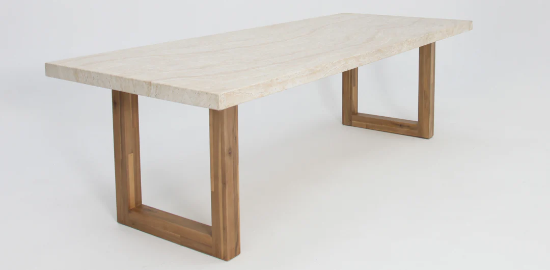 Veltis Albenga 9pc Travertine Dining Setting - Image 30