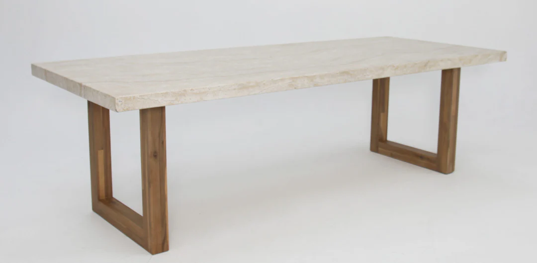 Veltis Albenga 9pc Travertine Dining Setting - Image 31