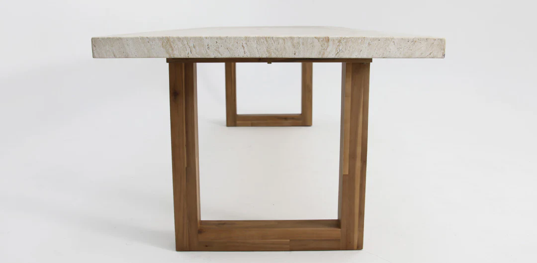 Veltis Albenga 9pc Travertine Dining Setting - Image 32