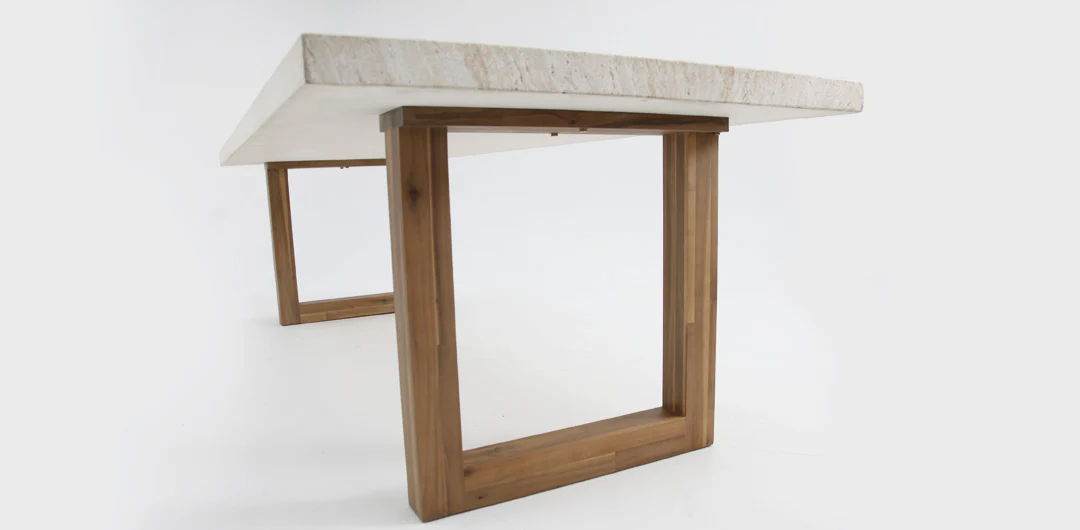Veltis Albenga 9pc Travertine Dining Setting - Image 36